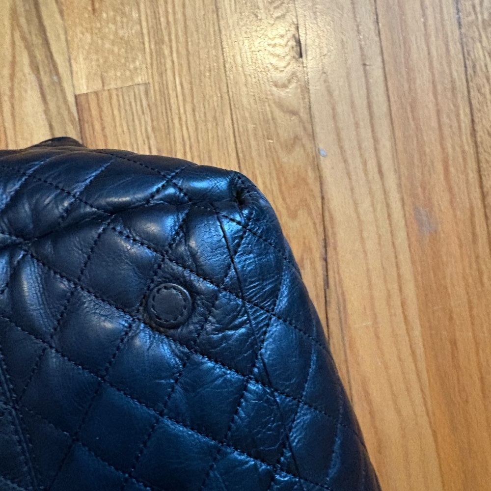 EUC, barely used MZ Wallace Black Leather Quilted Small Metro Deluxe Tote - Picture 10 of 14